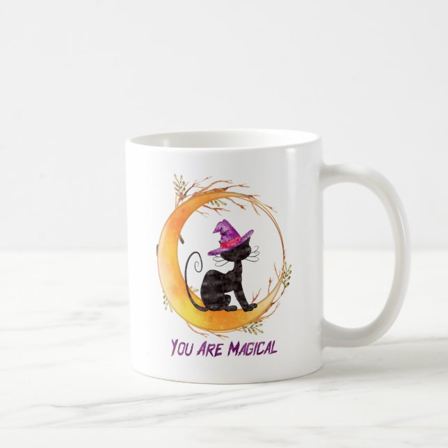 Svart katt - du är magisk kaffemugg (Höger)