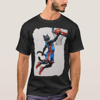 Svart Katt Dunk! T Shirt