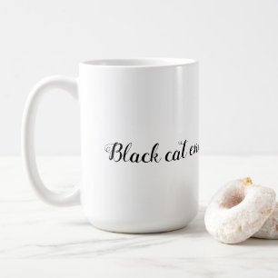 Svart Katt Energi Kaffe Mugg
