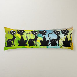 Svart katt Express Body Pillow Kroppskudde
