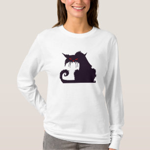 Svart katt för arg tee shirt