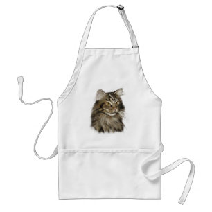Svart katt för TabbyMaine Coon Förkläde