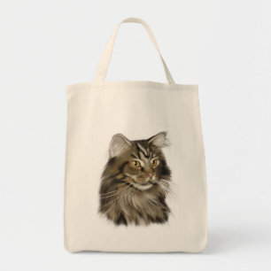 Svart katt för TabbyMaine Coon Tygkasse