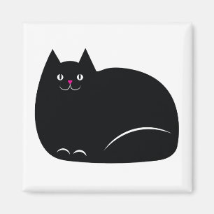 Svart katt för tjock magnet