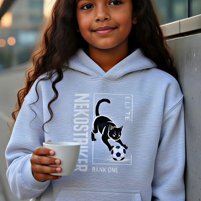 Svart katt fotbollsgåva – Elite Gamer-logotyp T Shirt (Skapare uppladdad)