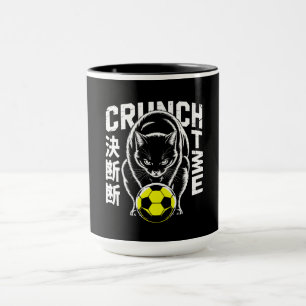 Svart Katt Fotbollsmugg – Djärv Crunch-design Mugg