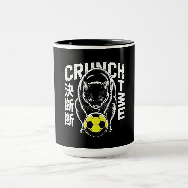 Svart Katt Fotbollsmugg – Djärv Crunch-design Mugg (Center)