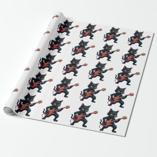 Svart katt gitarrspelare presentpapper