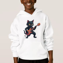 Svart katt gitarrspelare