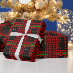 Svart katt   God jul   Bläck stjärna Presentpapper