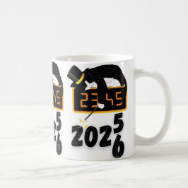 Svart katt Gott nytt år Kaffemugg