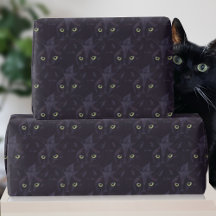 Svart katt gröna ögon mönster husdjur födelsedag