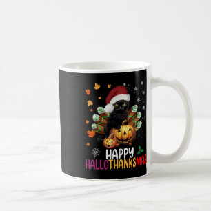 Svart Katt Halloween Glad Hallothanksmas God Jul Kaffemugg