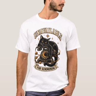 Svart katt Halloween inte tillgänglig för frammani T Shirt