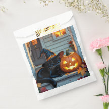 Svart katt Halloween-pumpa Skärande fest