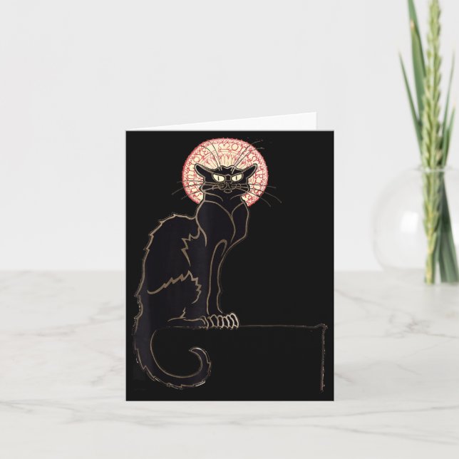 Svart Katt Halloween Rolig Kattälskare Present Sva Kort (Framsida)