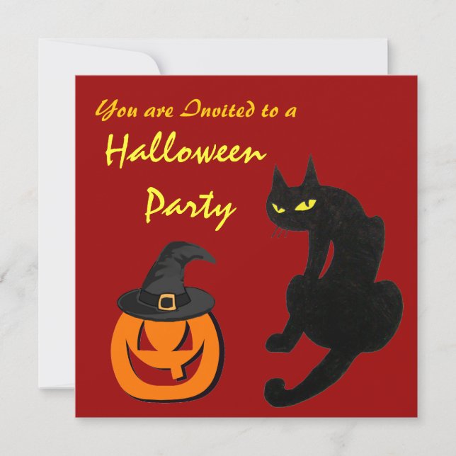 SVART KATT HALLOWEENFEST INBJUDNINGAR (Framsida)