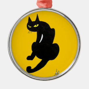 SVART KATT HALLOWEENFEST JULGRANSPRYDNAD METALL