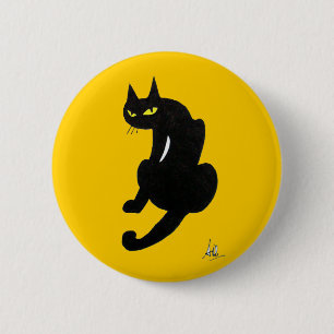 SVART KATT HALLOWEENFEST KNAPP