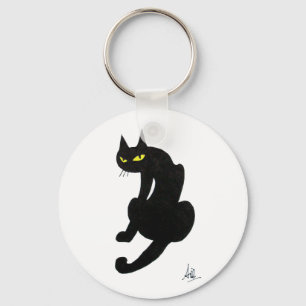 SVART KATT HALLOWEENFEST NYCKELRING