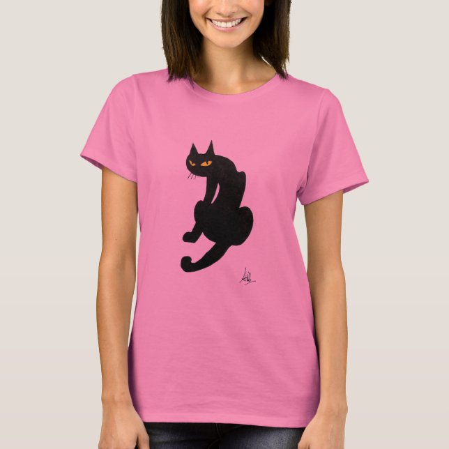 SVART KATT HALLOWEENFEST T-SHIRT (Framsida)