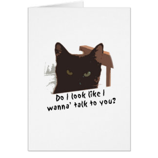 svart katt hälsningskort