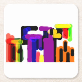 Svart katt höst underlägg papper kvadrat