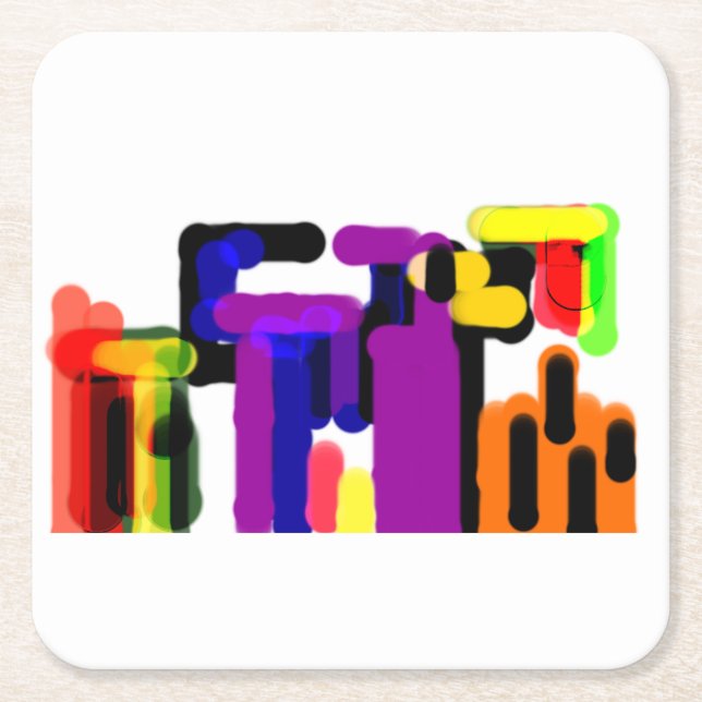 Svart katt höst underlägg papper kvadrat (Framsidan)