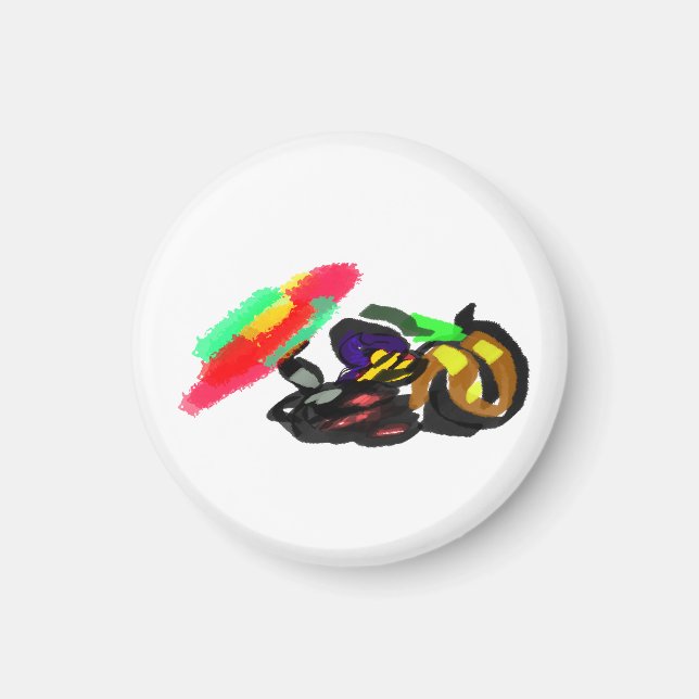 Svart Katt Höstglöd  Magnet (Framsidan)