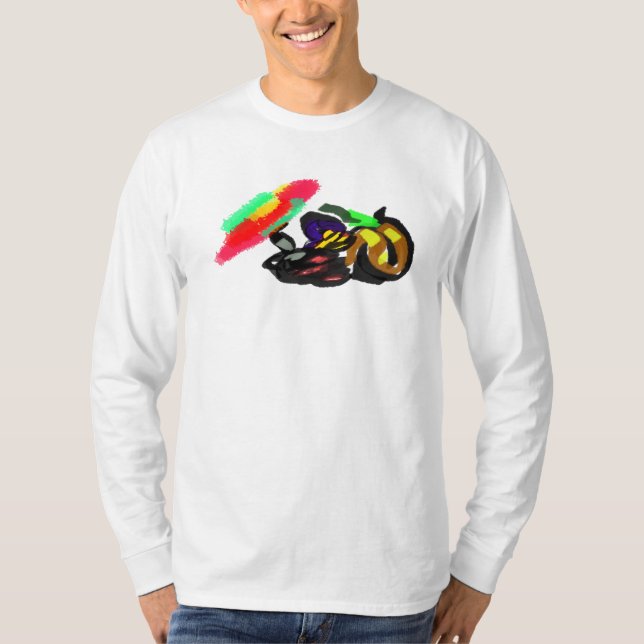Svart Katt Höstglöd  T Shirt (Framsida)