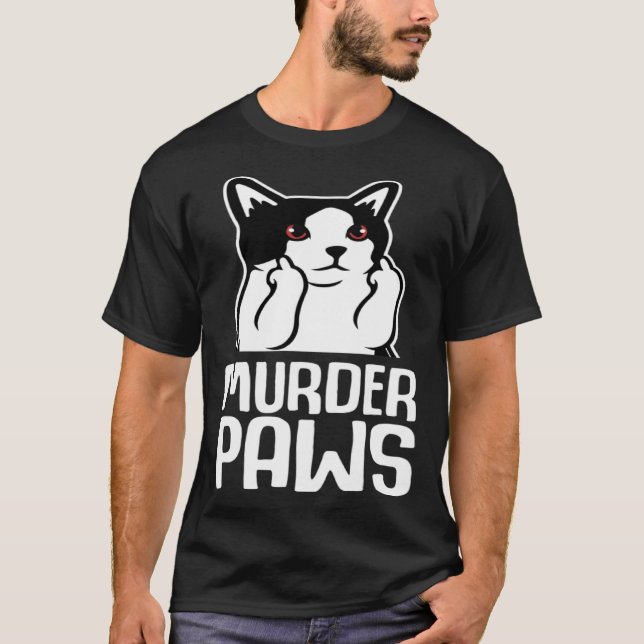 Svart Katt Humor Gatu Katt Cool Katt T Shirt (Framsida)
