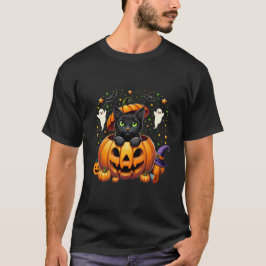 Svart katt i Pumpkin - Spooky Season! T Shirt