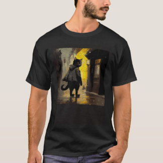 Svart Katt Ingenjör Regnar T Shirt