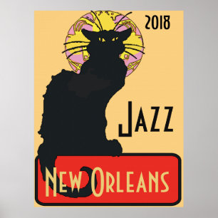Svart katt, Jazz, redigera text Poster