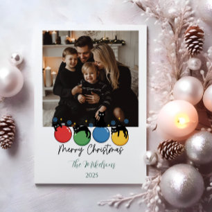 Svart Katt Jul Fotografi Julkort