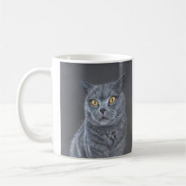 Svart katt kaffe eller te kopp