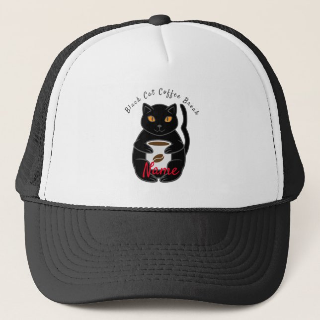 Svart Katt Kaffe Rast Thunder_Cove Keps (Framsida)