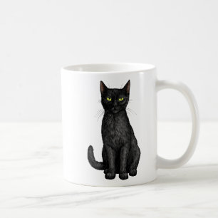 Svart katt kaffemugg
