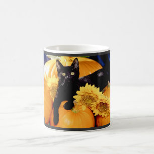 Svart katt kaffemugg