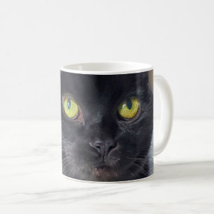 Svart katt kaffemugg