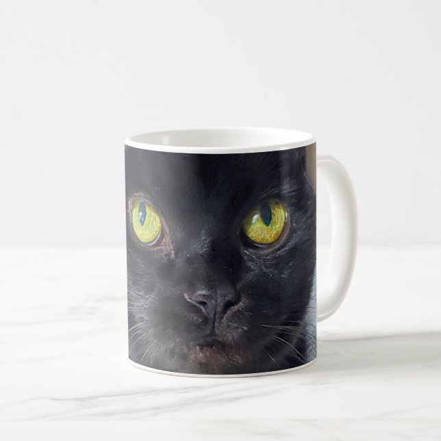 Svart katt kaffemugg (Framsida höger)