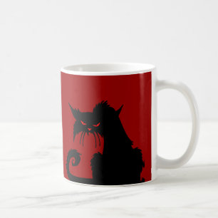 Svart katt kaffemugg