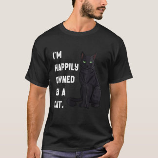 Svart Katt Kattunge Älskare Roligt Djur Päls Husdj T Shirt
