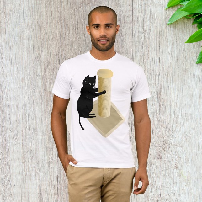 Svart katt klätterställning siluett t shirt (Skapare uppladdad)
