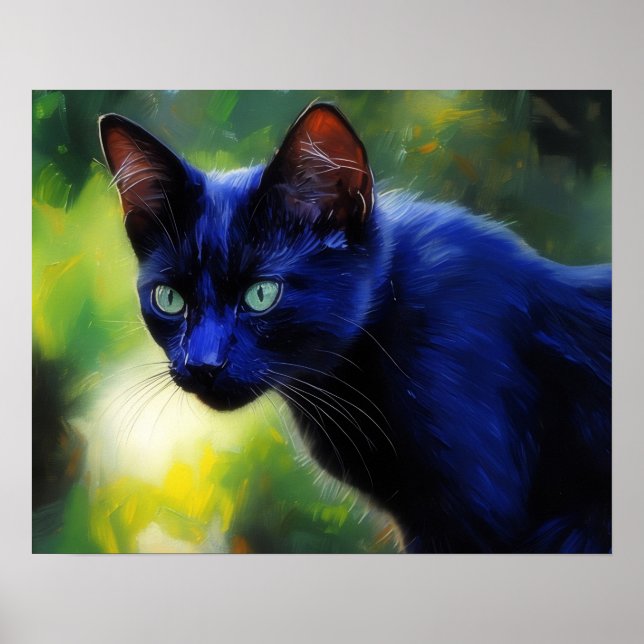 Svart katt konstaffisch poster (Framsidan)