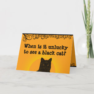 Svart katt kort