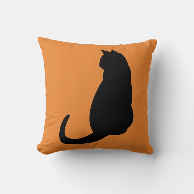 Svart katt kudde (Framsida)