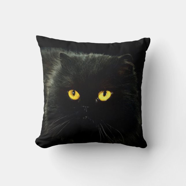 Svart katt kudde (Framsida)