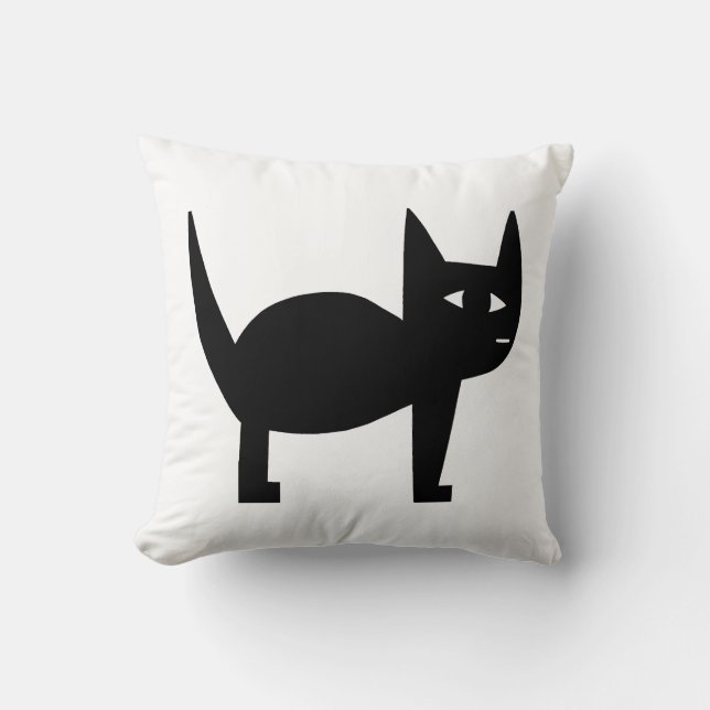 Svart katt kudde (Framsida)