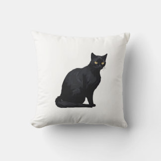 Svart katt kudde